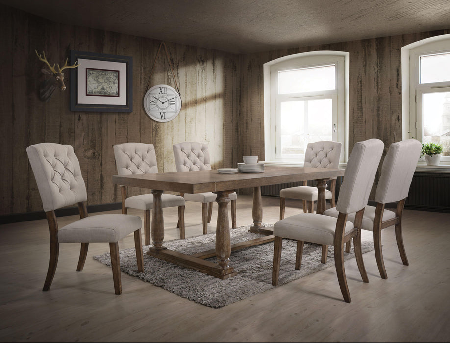 Bernard Weathered Oak Dining Table - FAMSA Furniture (TX)