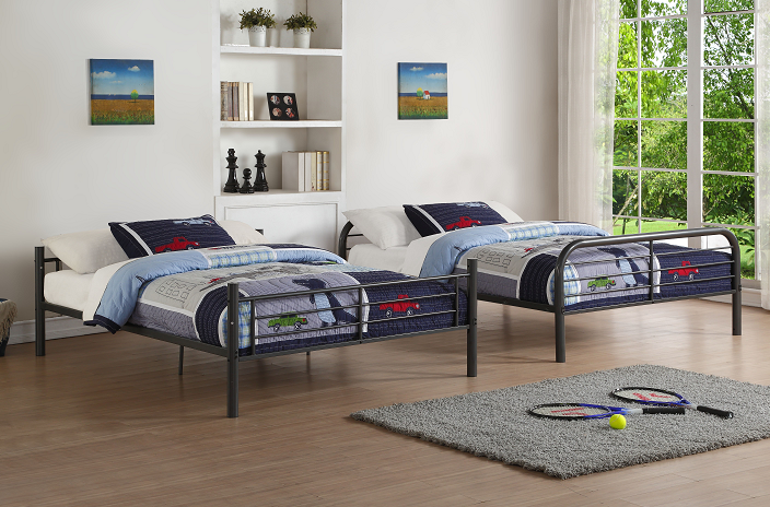 Bristol Gunmetal Bunk Bed (Full/Full) - FAMSA Furniture (TX)