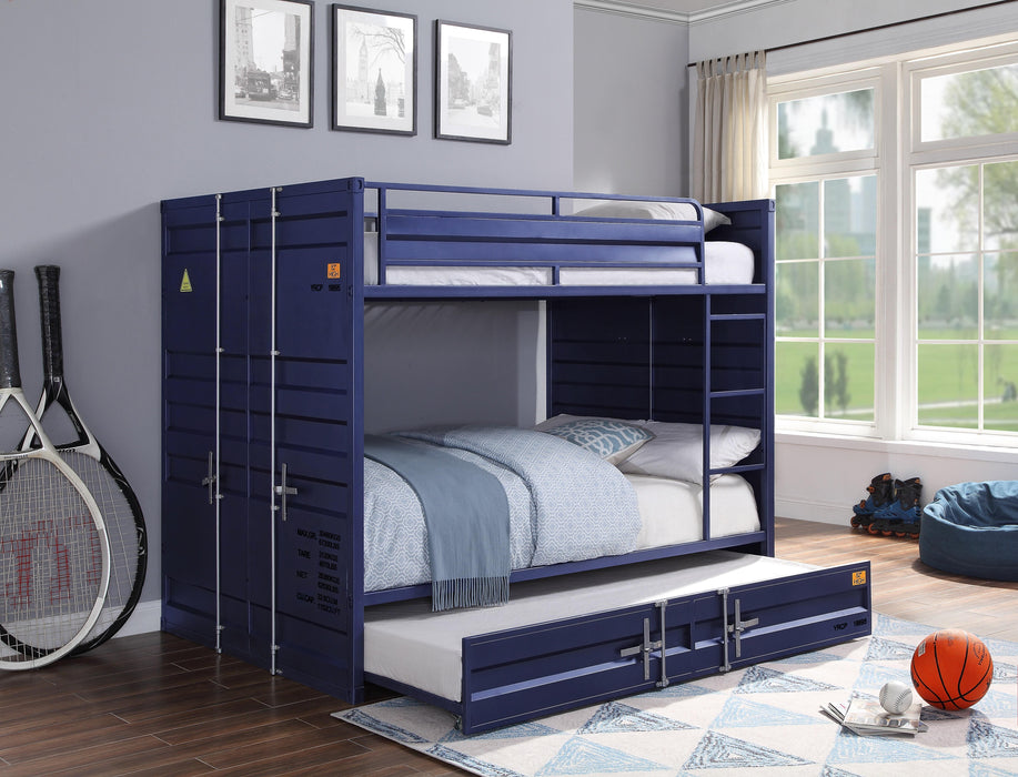 Cargo Blue Bunk Bed (Full/Full) - FAMSA Furniture (TX)