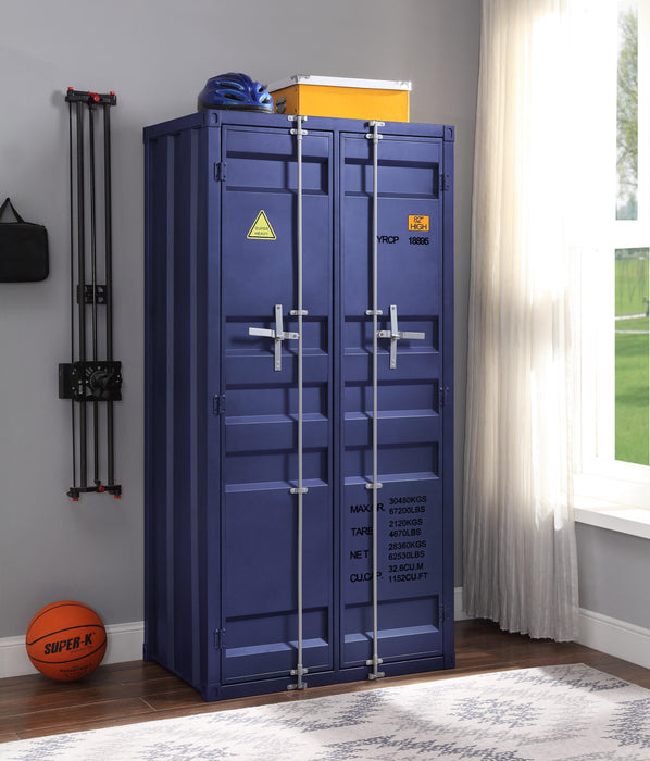 Cargo Blue Wardrobe (Double Door) - FAMSA Furniture (TX)