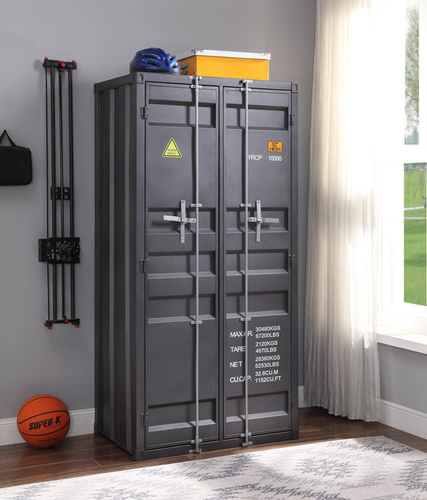 Cargo Gunmetal Wardrobe (Double Door) - FAMSA Furniture (TX)