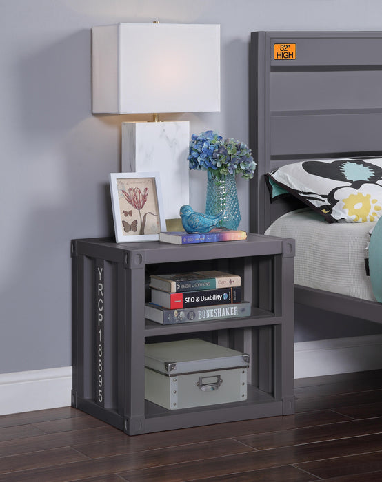 Cargo Gunmetal Nightstand (USB) - FAMSA Furniture (TX)