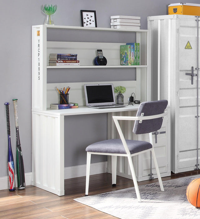 Cargo White Desk & Hutch - FAMSA Furniture (TX)