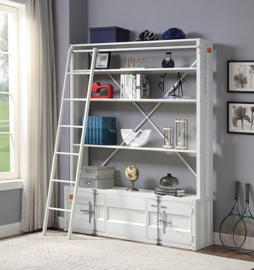 Cargo White Bookshelf & Ladder - FAMSA Furniture (TX)
