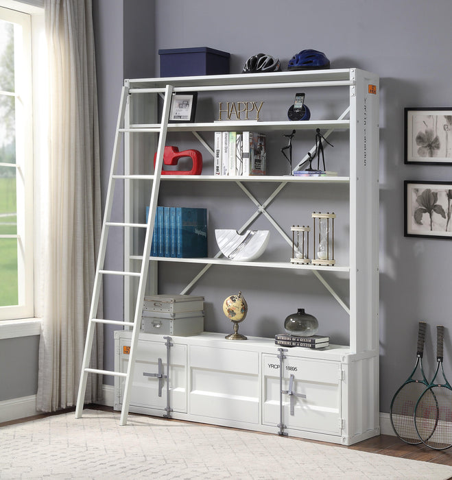 Cargo White Bookshelf & Ladder - FAMSA Furniture (TX)