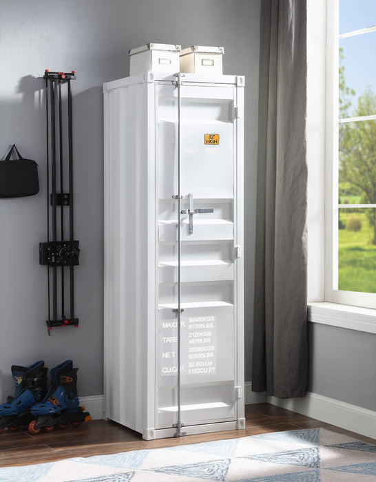 Cargo White Wardrobe (Single Door) - FAMSA Furniture (TX)