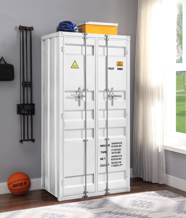 Cargo White Wardrobe (Double Door) - FAMSA Furniture (TX)