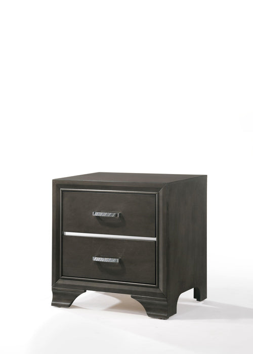 Carine II Gray Nightstand - FAMSA Furniture (TX)