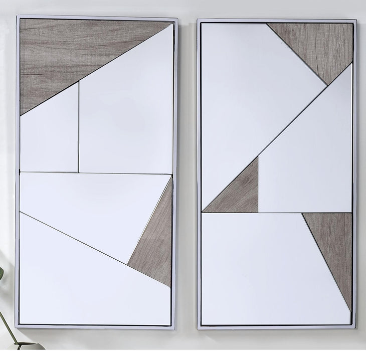 Chafik Mirrored, Chrome & Accent Mirror (Wall) - FAMSA Furniture (TX)