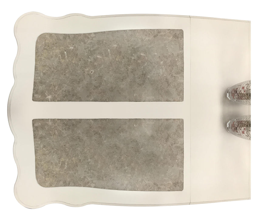 Chantelle Marble & Pearl White Dining Table - FAMSA Furniture (TX)