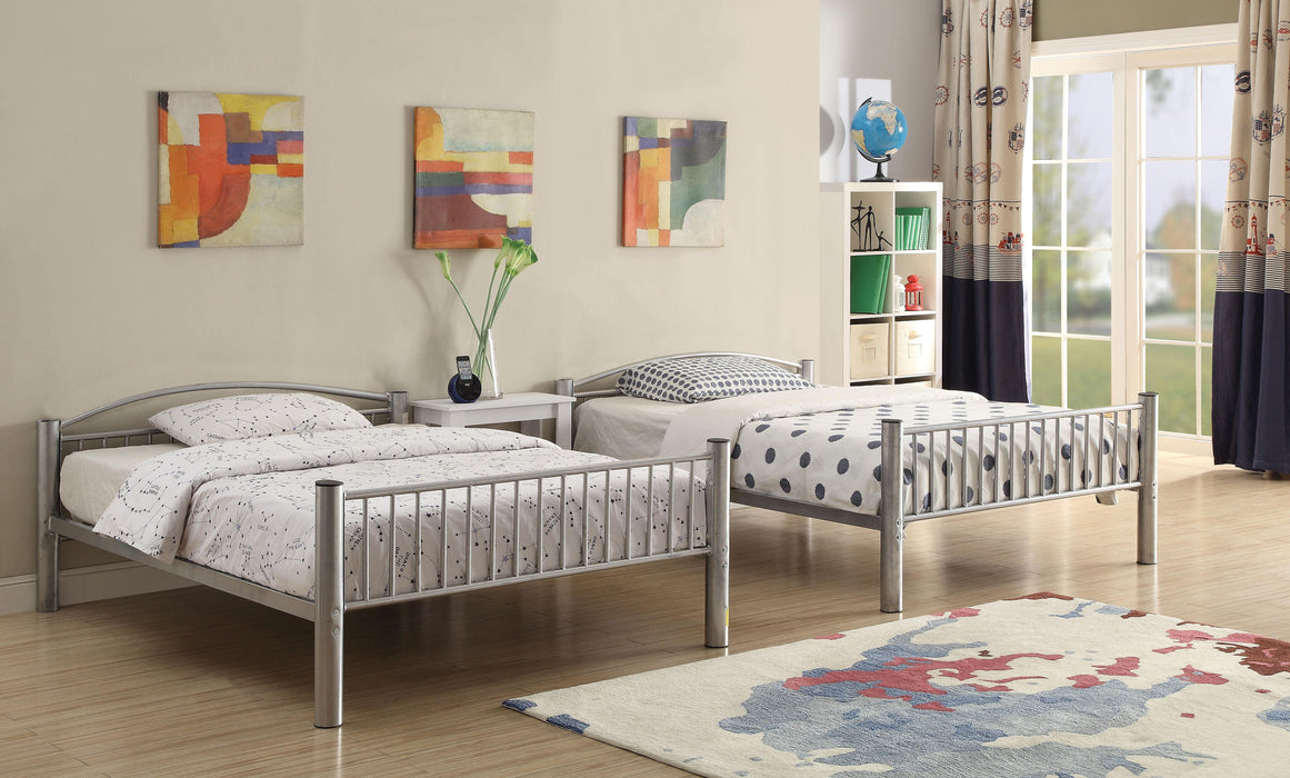 Cayelynn Silver Bunk Bed (Full/Full) - FAMSA Furniture (TX)