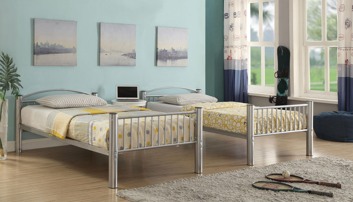 Cayelynn Silver Bunk Bed (Twin/Twin) - FAMSA Furniture (TX)
