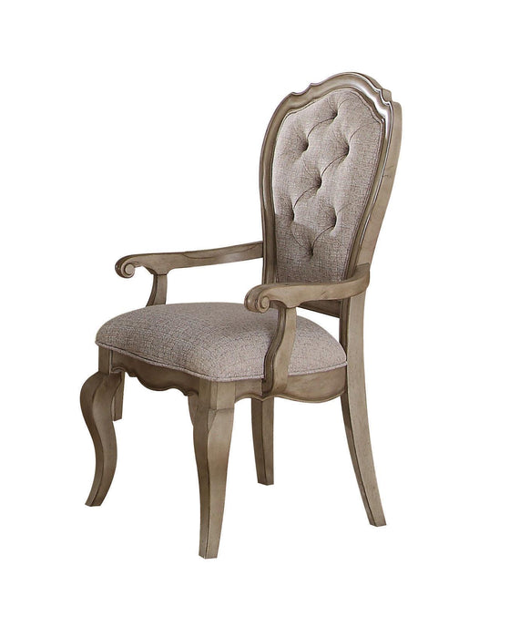 Chelmsford Beige Fabric & Antique Taupe Arm Chair - FAMSA Furniture (TX)