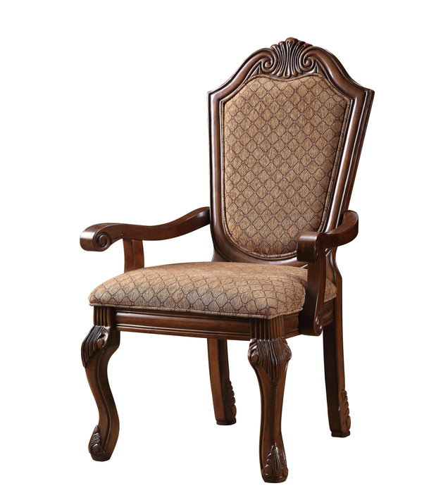 Chateau De Ville Fabric & Cherry Arm Chair - FAMSA Furniture (TX)