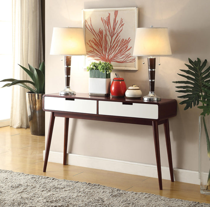 Christa Espresso & White Sofa Table - FAMSA Furniture (TX)