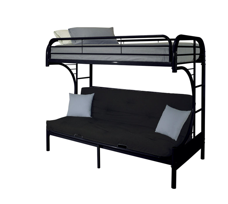 Eclipse Black Bunk Bed (Twin XL/Queen/Futon) - FAMSA Furniture (TX)