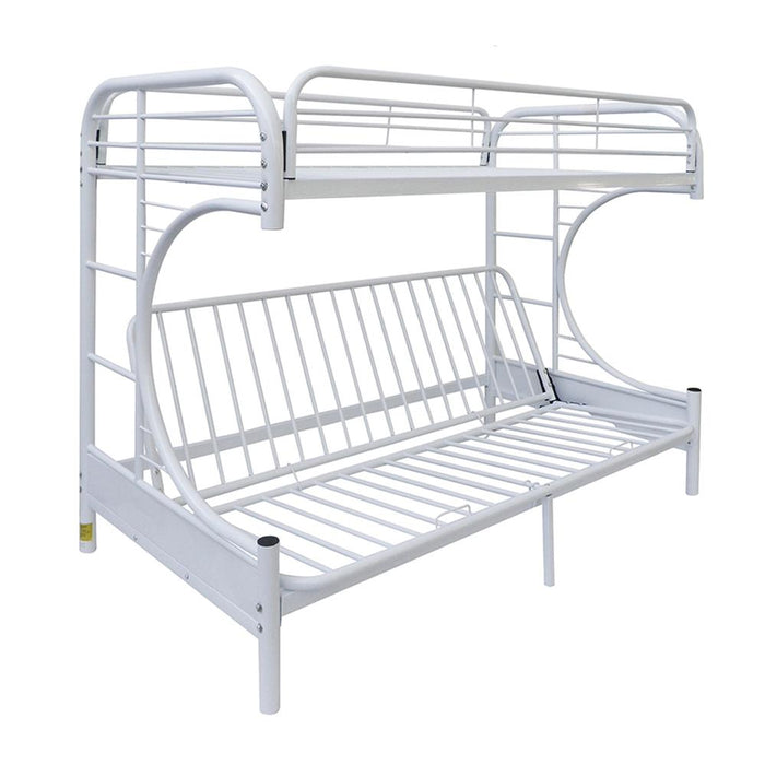 Eclipse White Bunk Bed (Twin/Full/Futon) - FAMSA Furniture (TX)