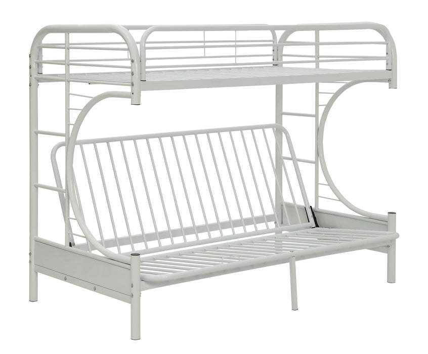 Eclipse White Bunk Bed (Twin XL/Queen/Futon) - FAMSA Furniture (TX)