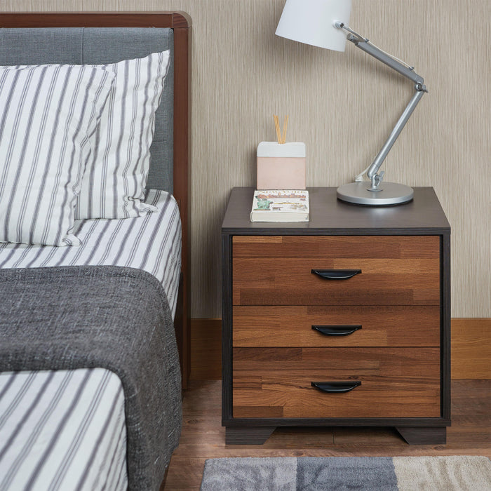 Eloy Walnut & Espresso Accent Table - FAMSA Furniture (TX)