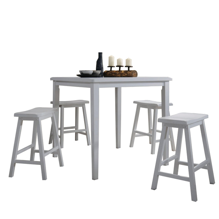 Gaucho White Counter Height Set (5Pc Pk) - FAMSA Furniture (TX)