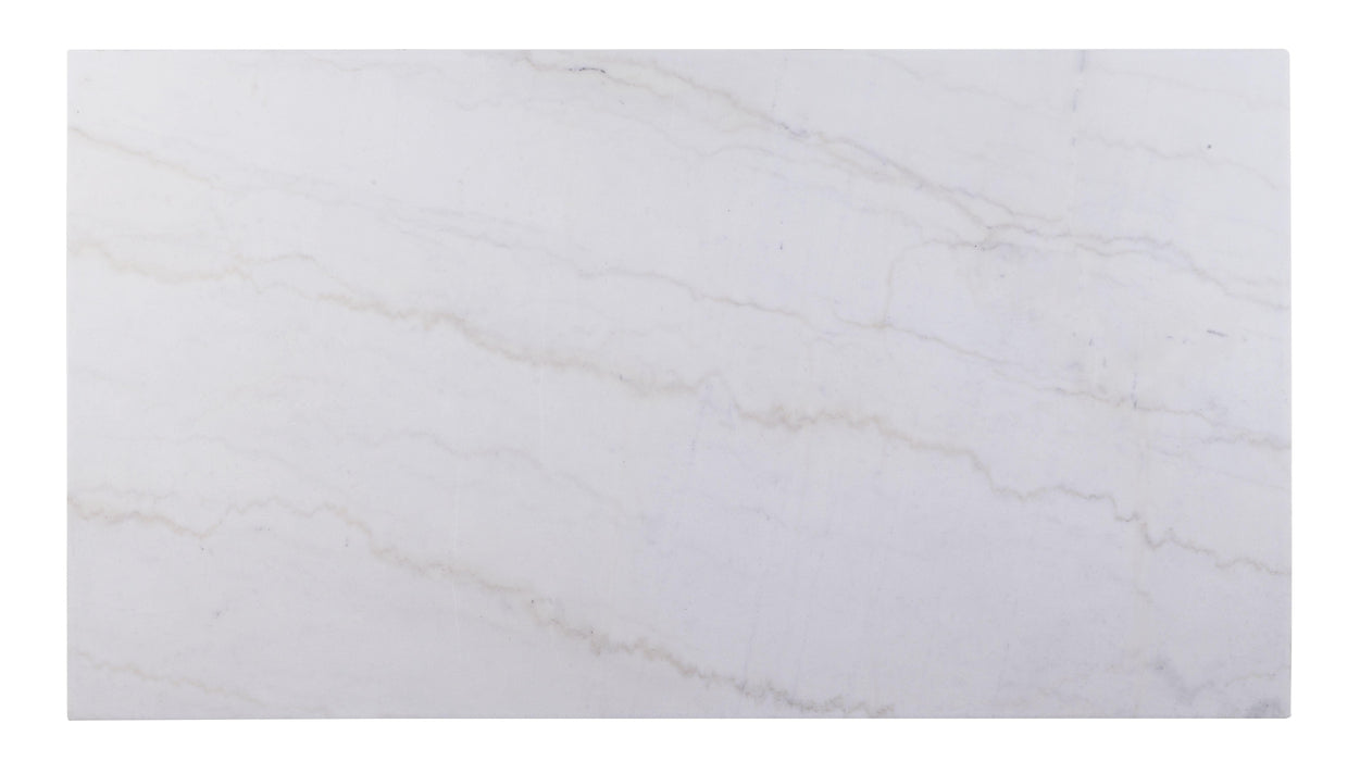 Gerardo White Marble & Weathered Espresso Dining Table - FAMSA Furniture (TX)