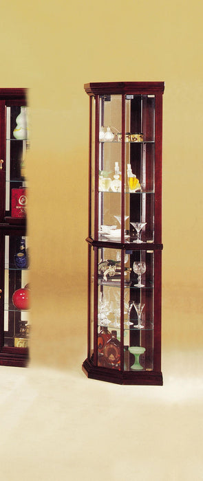 Huxley Cherry Curio Cabinet - FAMSA Furniture (TX)