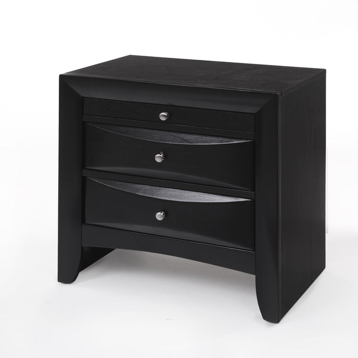 Ireland Black Nightstand - FAMSA Furniture (TX)