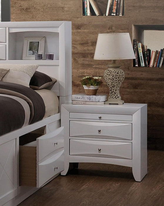 Ireland White Nightstand - FAMSA Furniture (TX)
