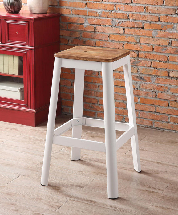 Jacotte Natural & White Bar Stool (1Pc) - FAMSA Furniture (TX)