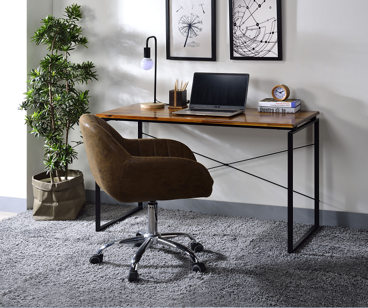 Jurgen Oak & Black Desk - FAMSA Furniture (TX)