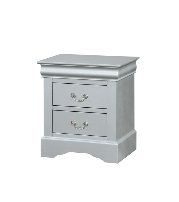 Louis Philippe III Platinum Nightstand - FAMSA Furniture (TX)