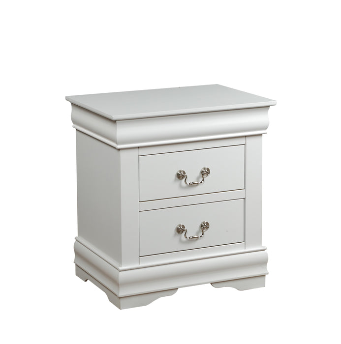 Louis Philippe White Nightstand - FAMSA Furniture (TX)