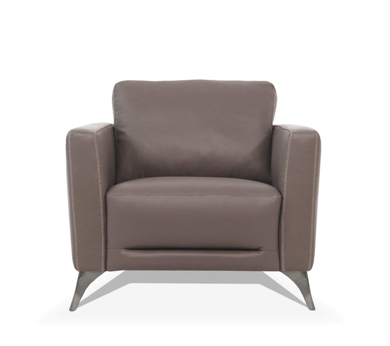 Malaga Taupe Leather Chair - FAMSA Furniture (TX)
