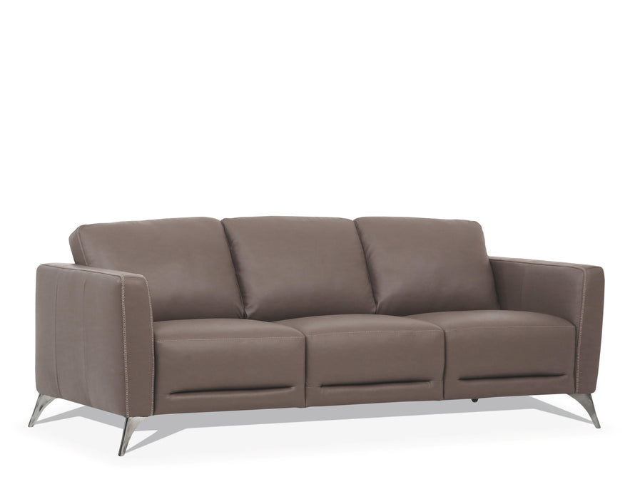 Malaga Taupe Leather Sofa - FAMSA Furniture (TX)