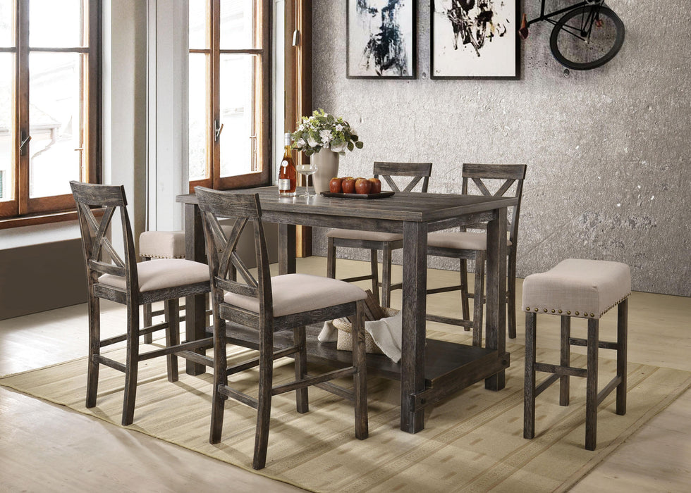 Martha II Weathered Gray Counter Height Table - FAMSA Furniture (TX)