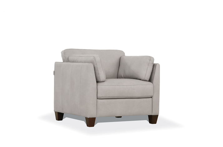 Matias Dusty White Leather Chair - FAMSA Furniture (TX)