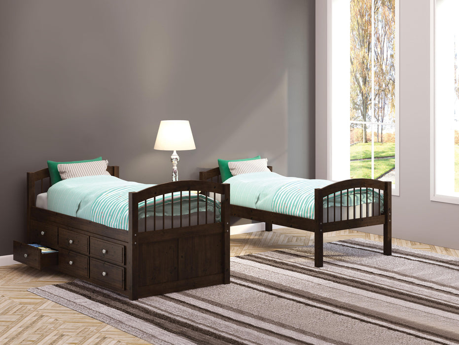Micah Espresso Bunk Bed & Trundle (Twin/Twin) - FAMSA Furniture (TX)