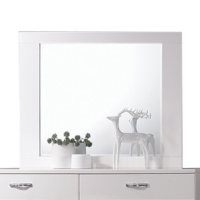 Naima II White High Gloss Mirror - FAMSA Furniture (TX)