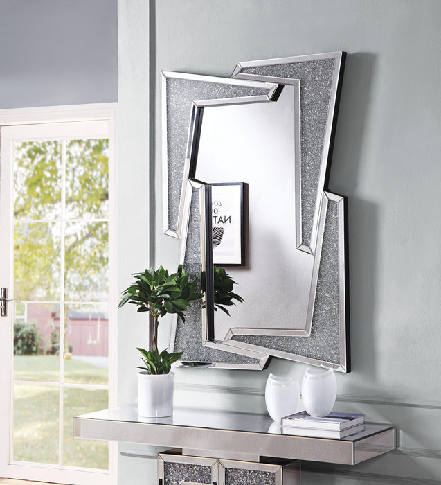 Noralie Mirrored & Faux Diamonds Wall Decor - FAMSA Furniture (TX)