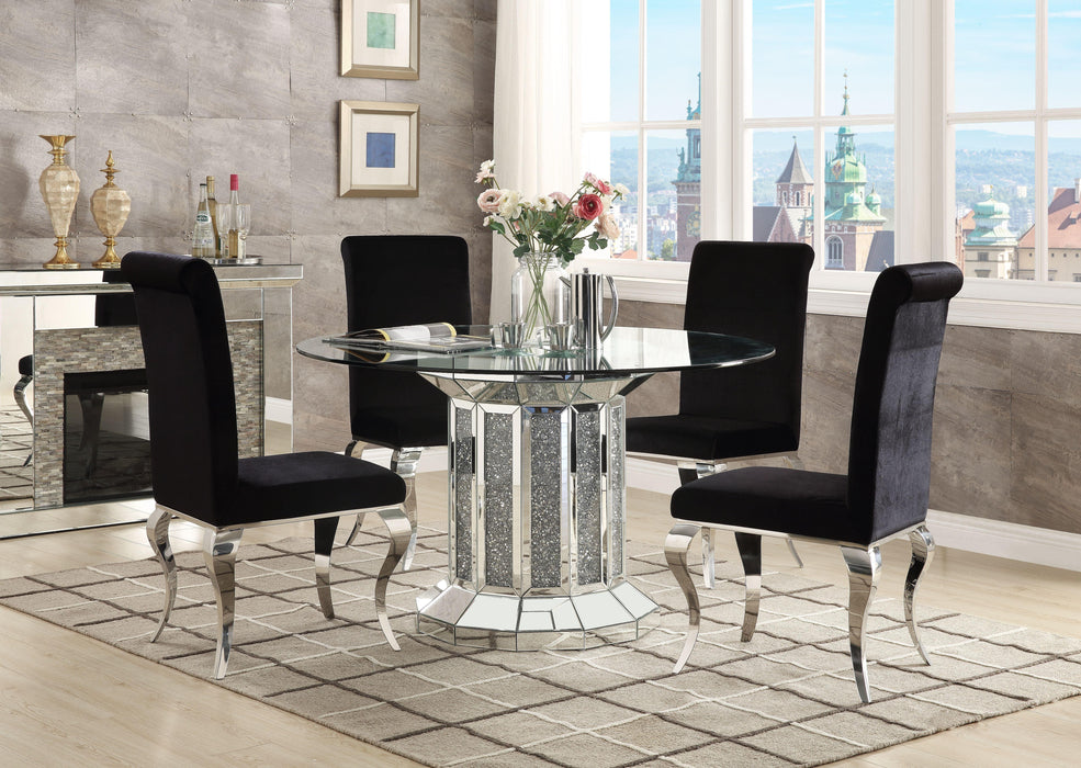 Noralie Mirrored & Faux Diamonds Dining Table - FAMSA Furniture (TX)