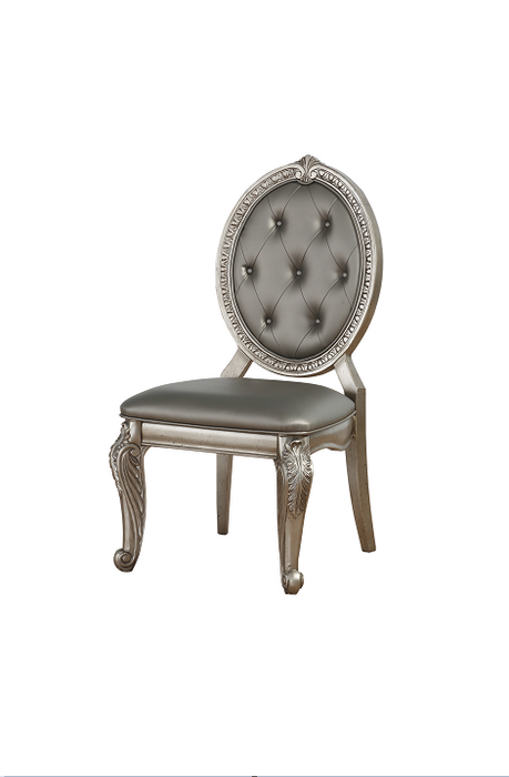Northville PU & Antique Silver Side Chair - FAMSA Furniture (TX)