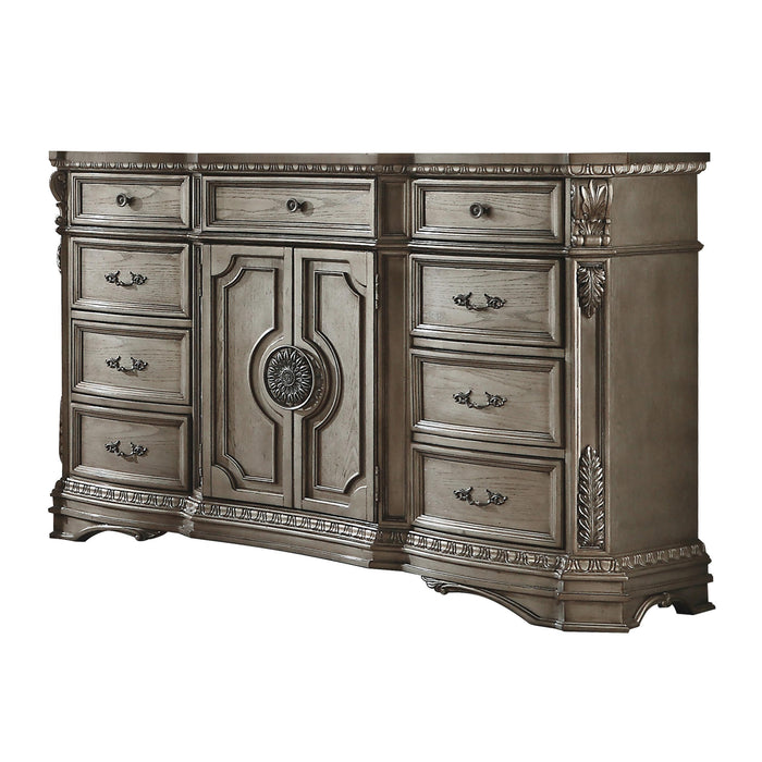 Northville Antique Silver Dresser (WOOD TOP) - FAMSA Furniture (TX)