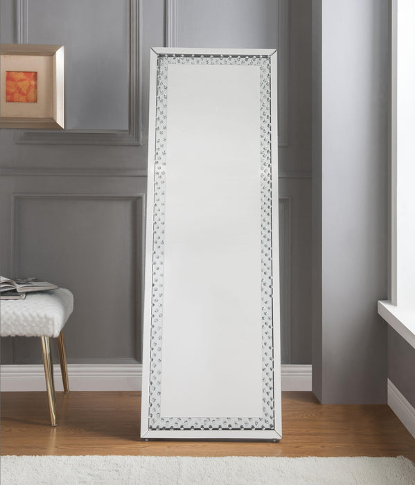 Nysa Mirrored & Faux Crystals Accent Mirror (Floor) - FAMSA Furniture (TX)