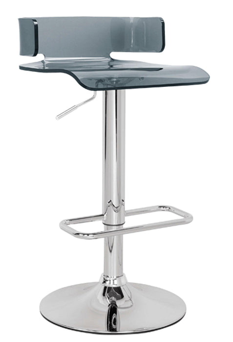 Rania Gray & Chrome Adjustable Stool (1Pc) - FAMSA Furniture (TX)