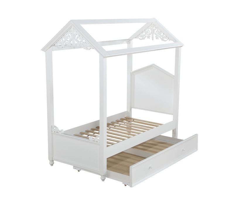 Rapunzel White Twin Bed - FAMSA Furniture (TX)