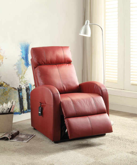 Ricardo Red PU Recliner w/Power Lift - FAMSA Furniture (TX)