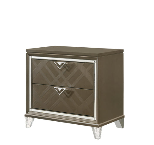 Skylar Dark Champagne Nightstand - FAMSA Furniture (TX)