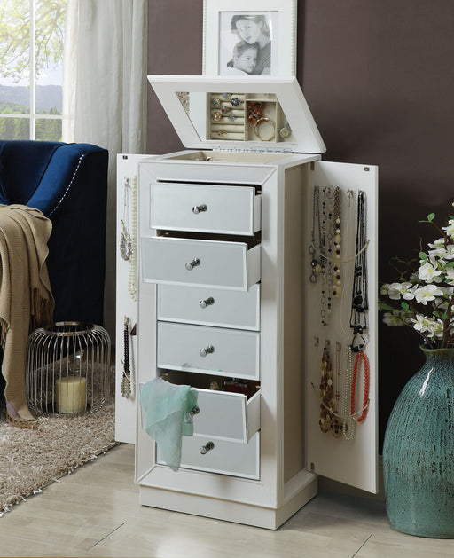 Talor White Jewelry Armoire - FAMSA Furniture (TX)