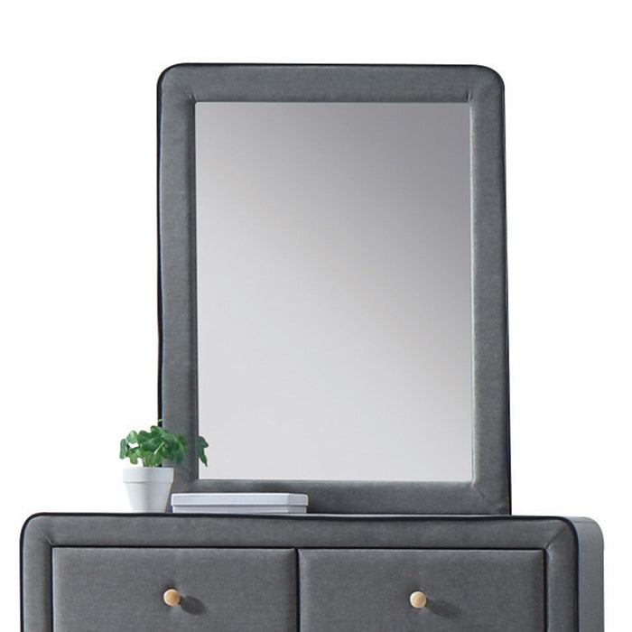 Valda Light Gray Fabric Mirror - FAMSA Furniture (TX)