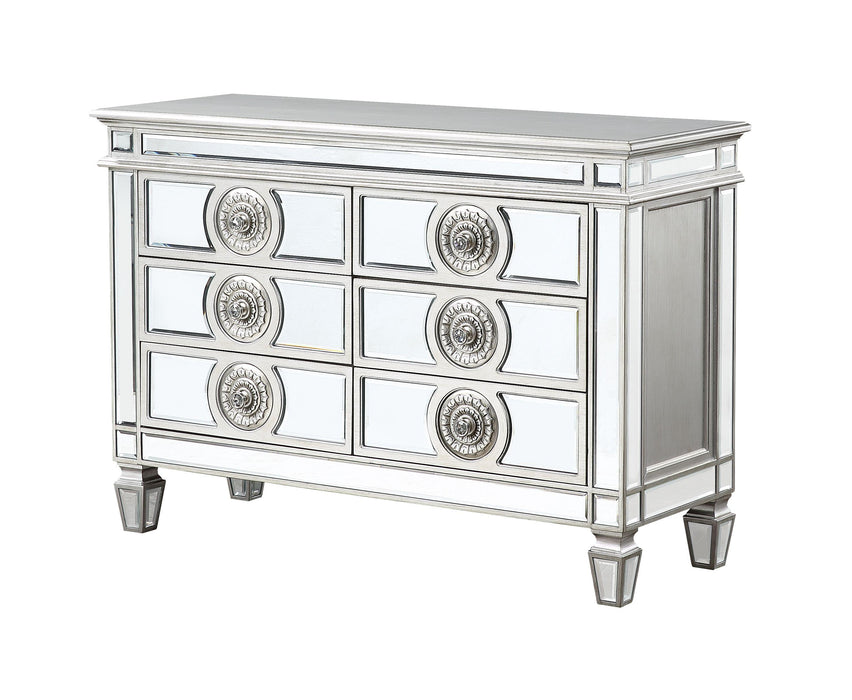 Varian Mirrored & Antique Platinum Server - FAMSA Furniture (TX)